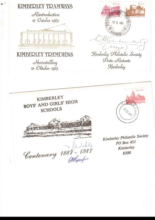 2 X RSA FIRST DAY COVERS SIGNED 1987 AND 1985 5EE PICS