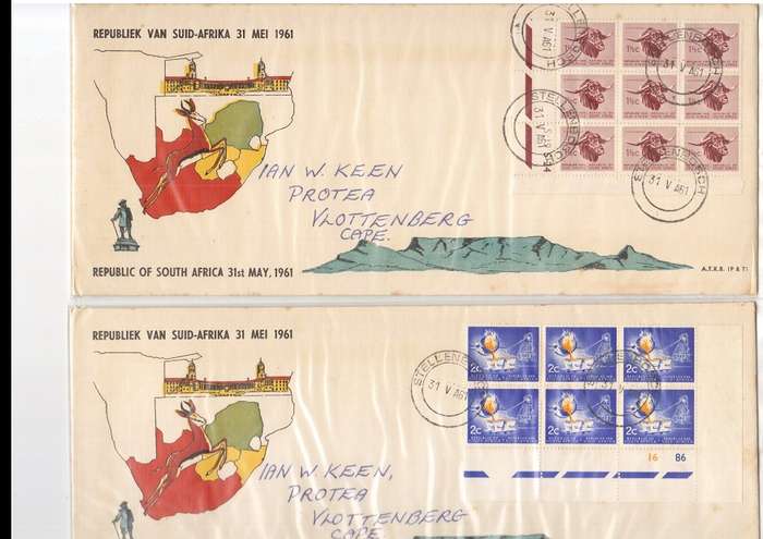 11 X RSA FDCS 31 ST MAY 1961 SEE PICS
