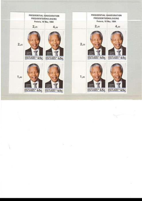 12 X  MANDELA MINT STAMPS AND 4 X MANDELA CONTROL BLOCKS MINT 1994 SEE PICS