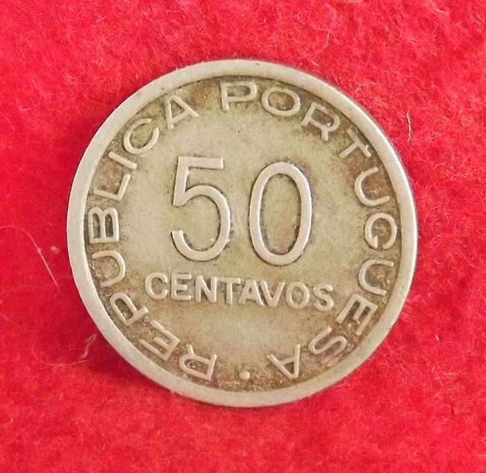 RARE 1936 Mozambique 50 Centavos