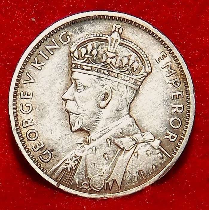 Very Very RARE 1934 Mauritius Half-Rupee silver key date