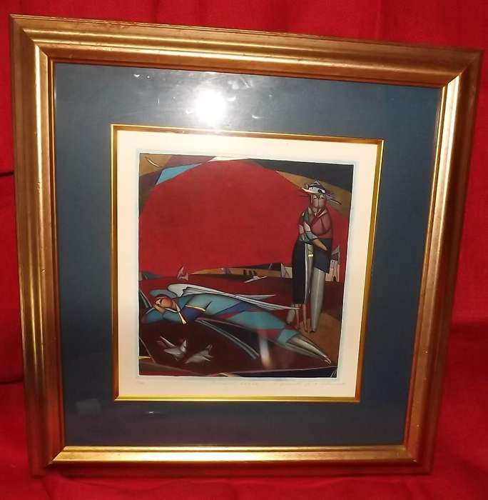 * Russian * Alexander Ivanov - Sleeping Angel-Etching Signed Framed