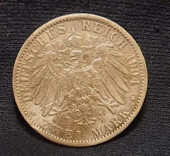 1904 Pruissia Germany, Zwei Mark silver, Kaizer Wilhelm