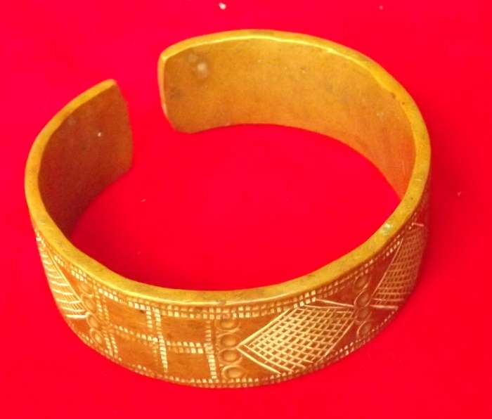Fulba Tribal Antique Brass Bracelet.   Northern Cameroon