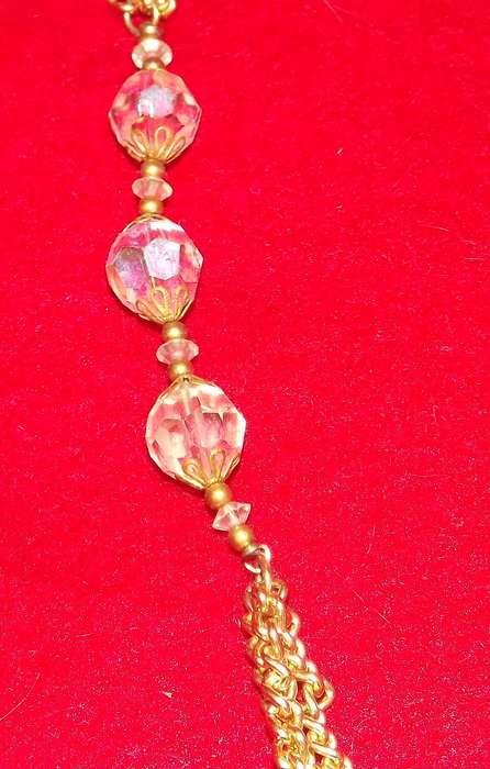 Art Deco, Necklace with cluster pendant,  Costume Jewelry, Glass bead, superb !
