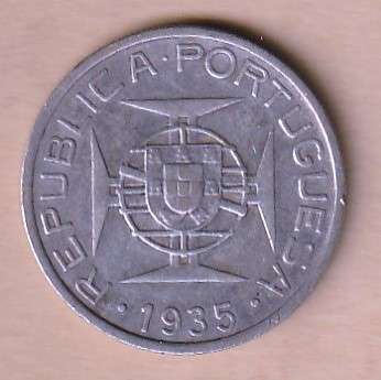 1935 Mozambique 5 Escudos KM#62