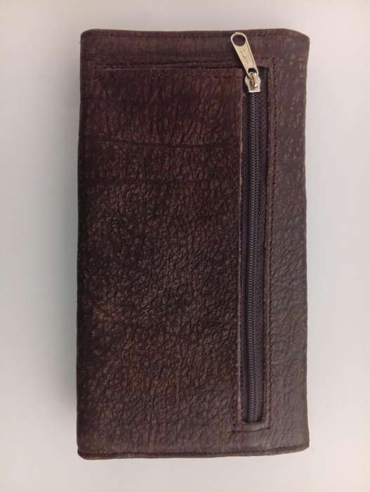 Handmade buffalo leather sleek purse
