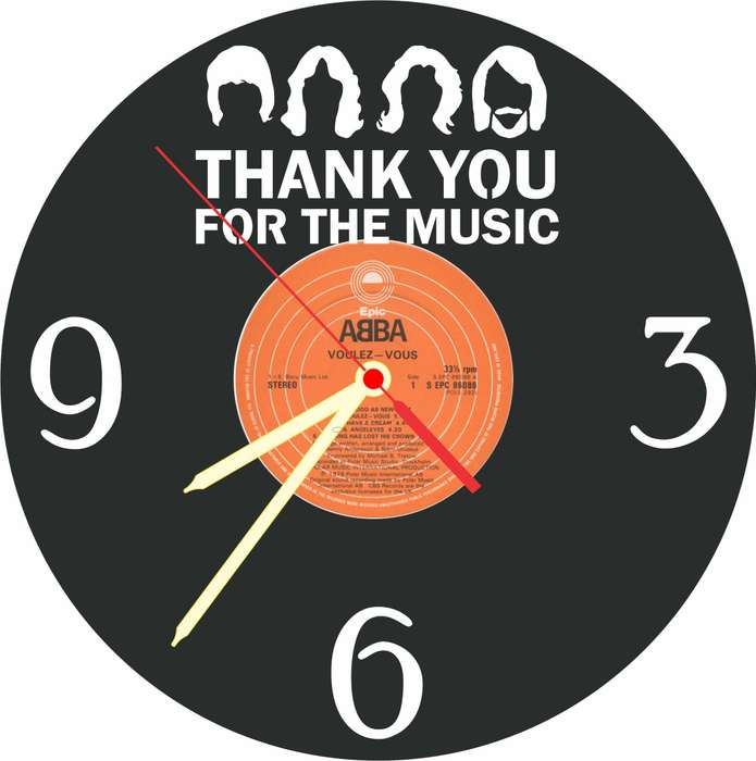 ABBA Vinyl LP Wall Clock