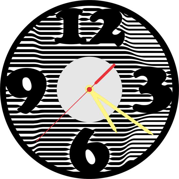 Numbers - Stripes Vinyl LP Wall Clock