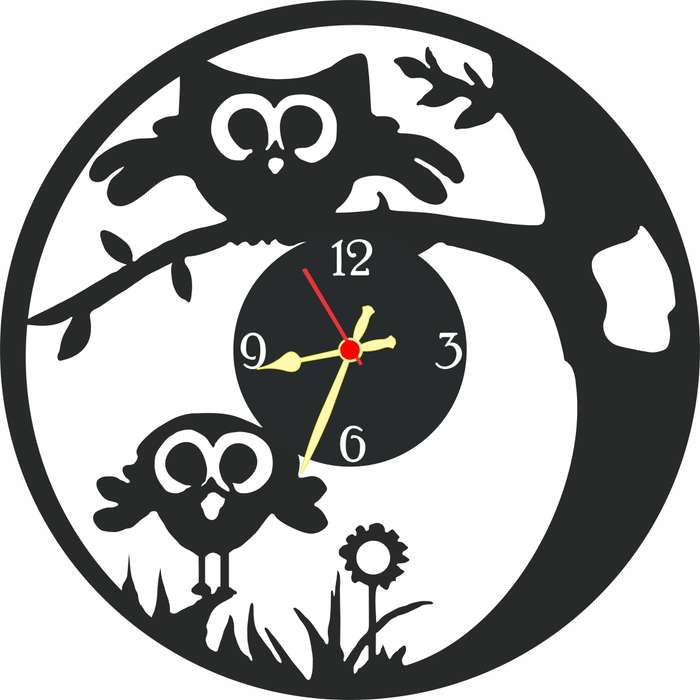 Owls Vinyl LP Wall Clock