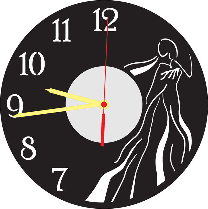 Woman Robes Vinyl LP Wall Clock