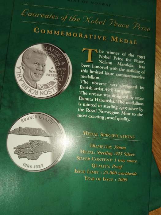 Mandela Commemorative Medal Silver 1oz (25000 units)