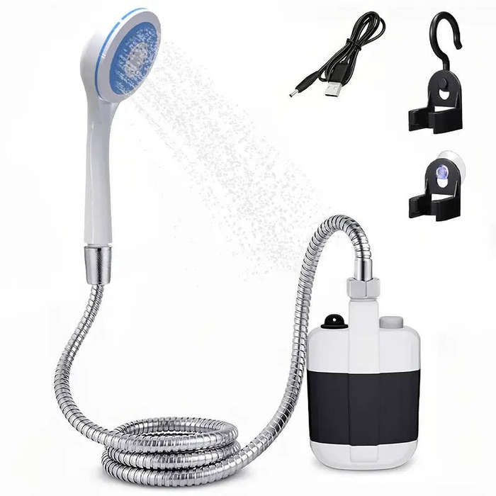 USB rechargeable portable camping shower