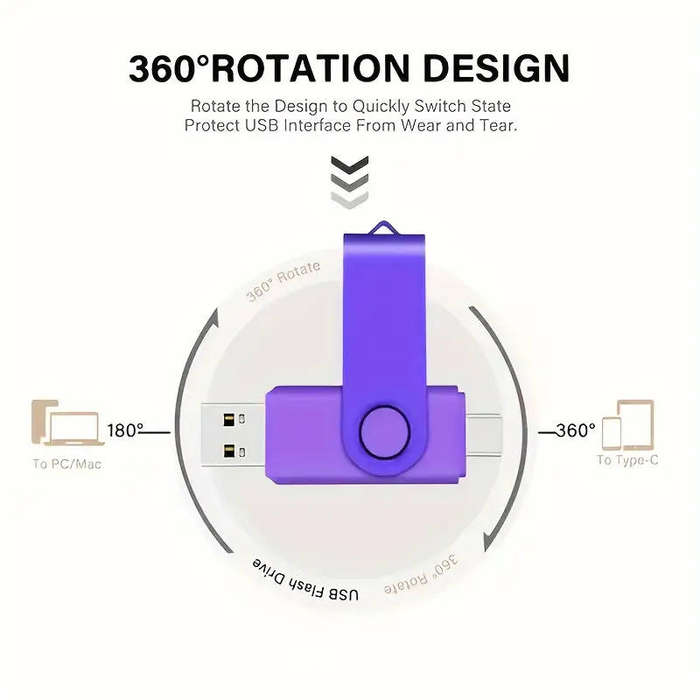 128GB dual ended USB flash drive