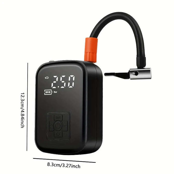 Portable Air Compressor Tire Inflator with LED Light | Rechargeable