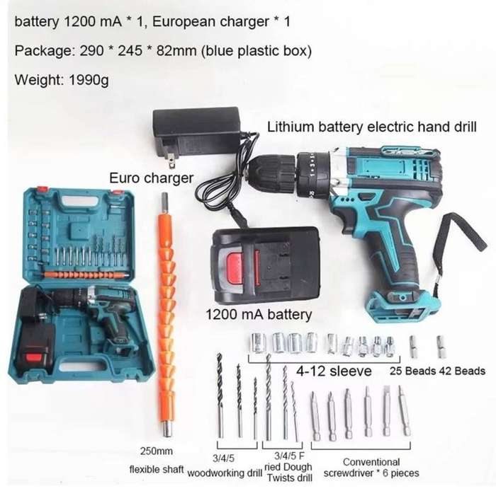 Cordless battery operated drill