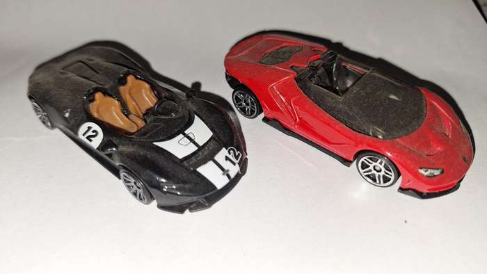 Hot Wheels - Lot of 2 - Mclaren Elva Black & Lamborghini Centenario Red