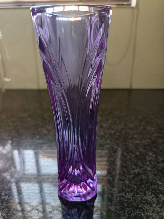 Vintage crystal vase by Cristal D'Arques of Franc