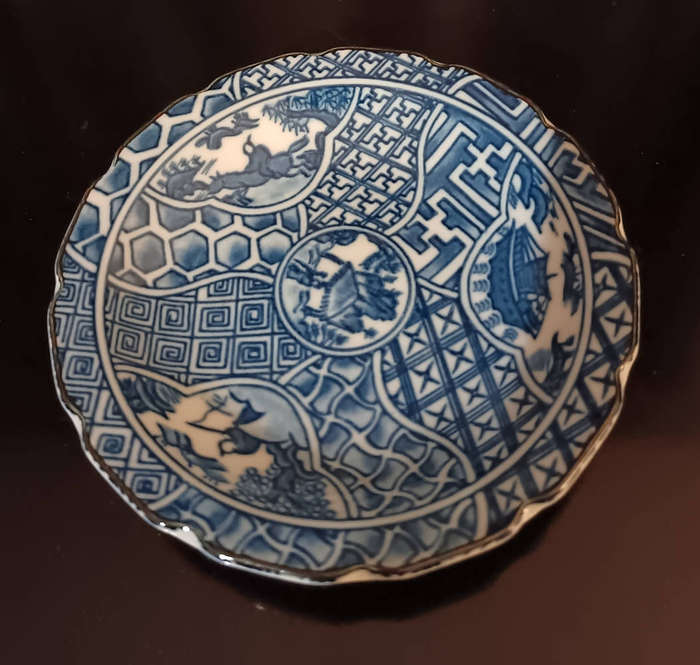 Arita blue and white porcelain plate