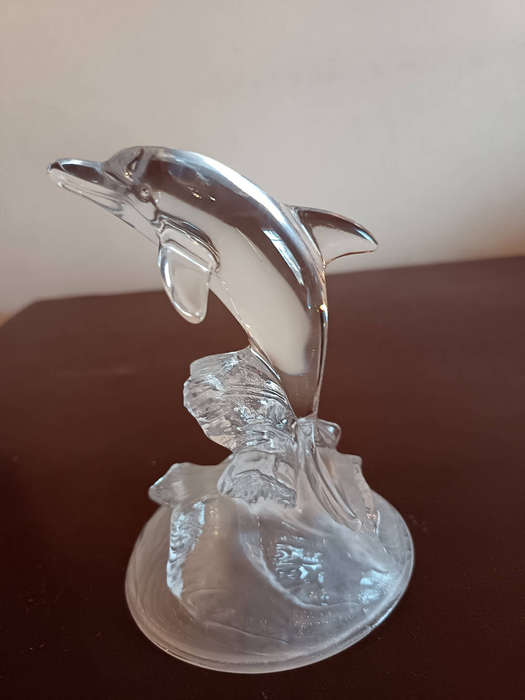 Cristal D'Arques Lead Crystal Glass Dolphin Figurine From France
