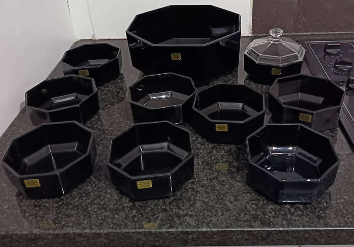 Arcoroc Octime Black Glass Glassware