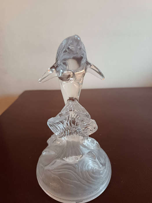 Cristal D'Arques Lead Crystal Glass Dolphin Figurine From France