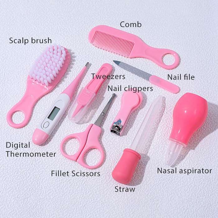 Baby Newborn Care Set - Pink 9 Piece