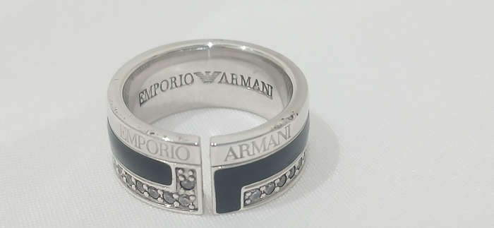 Sterling silver Emporio Armani ring