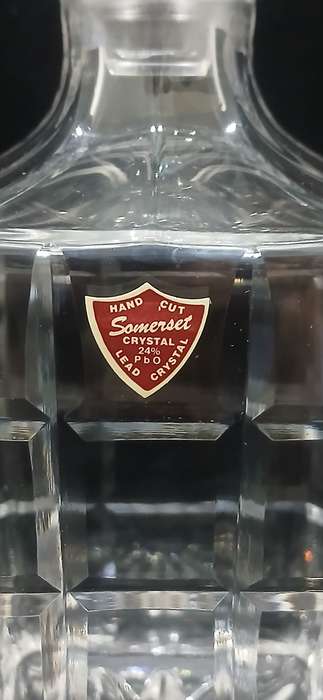 Vintage Somerset crystal whiskey decanter