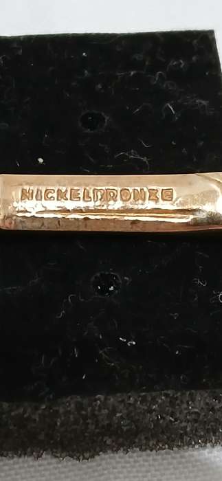 1970s Nickel/bronze bamboo style spoon and fork set