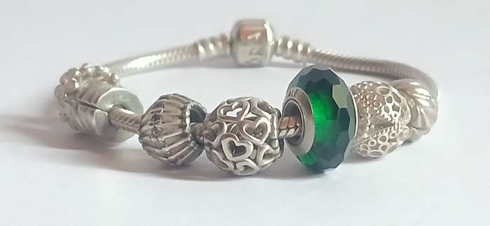 Pandora bracelet with seven charms