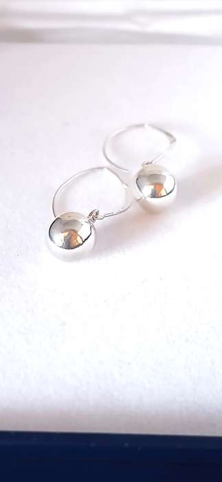 Sterling silver ball earrings