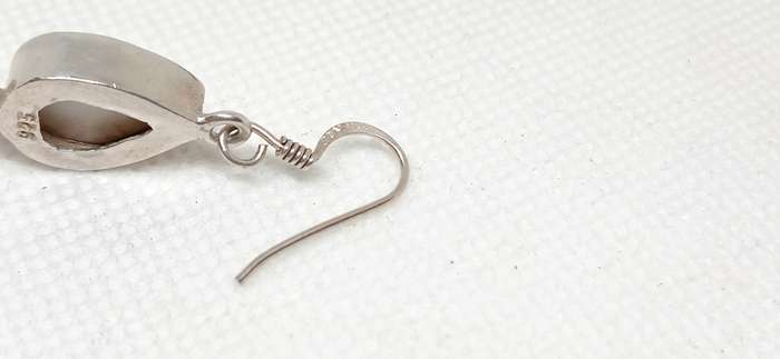Sterling silver earrings with mop and shell