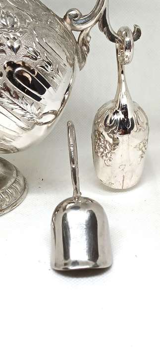 Vintage silver plate sugar scuttle