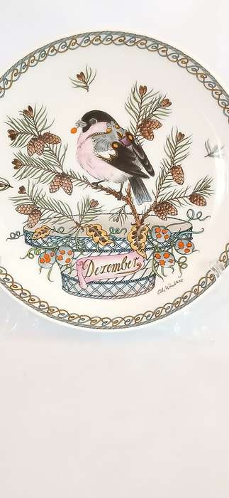 1990s Ole Winther porcelain bird plates