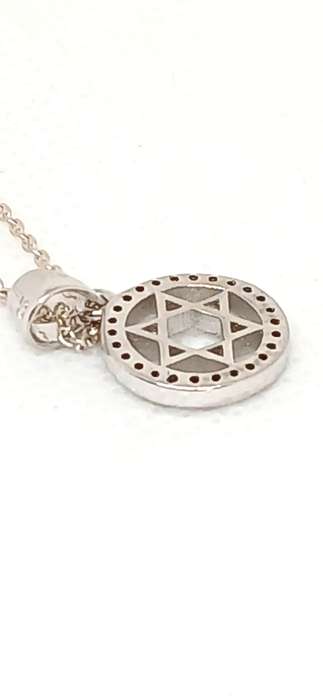 Sterling silver 'Star of David with cubic stones