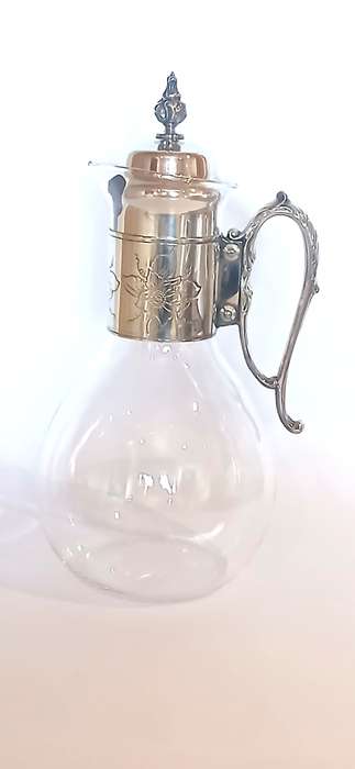 Vintage Carafe with hand blown glass jug