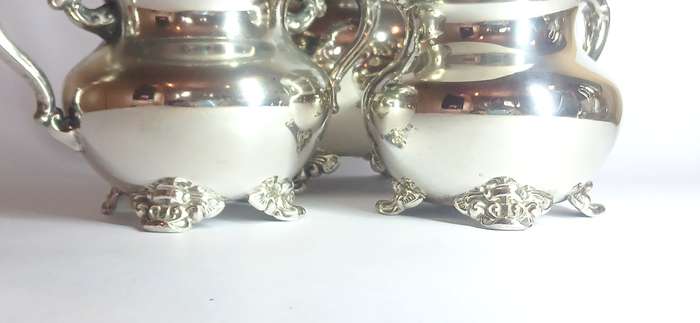 Vintage Poole silver plate tea set