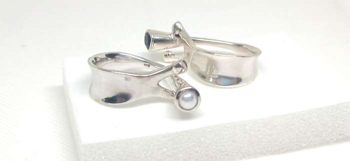 Sterling silver chunky rings with stones