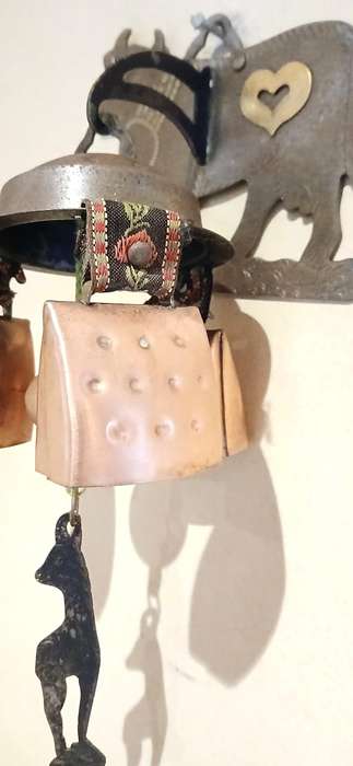 Vintage Alpine cowbell wind chime