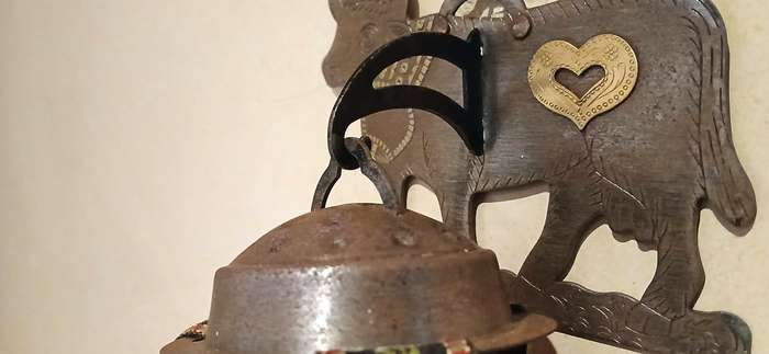 Vintage Alpine cowbell wind chime