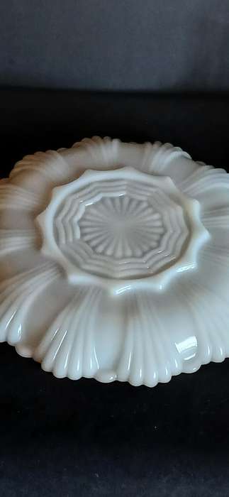 Vintage milk glass snack divider