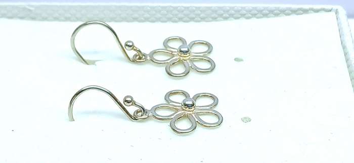 Sterling silver flower earrings