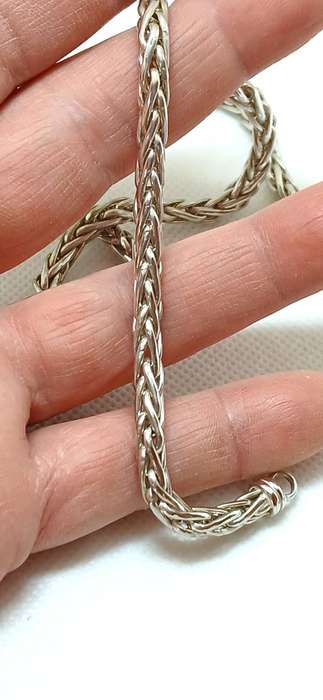 Sterling silver curb braid necklace