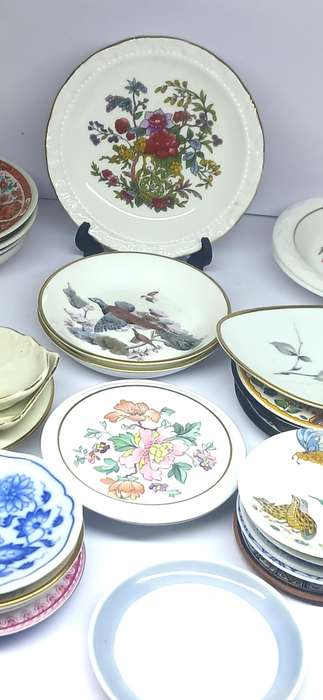 Vintage assortment of miniature plates and bowls
