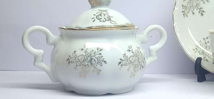 Vintage demitasse 'Courting couple' tea set