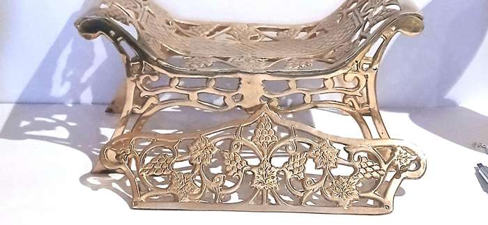 Vintage brass Victorian style ornament bench