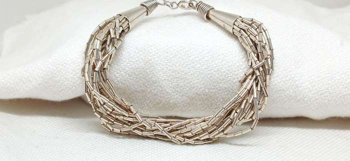 Sterling silver multi layered bracelet