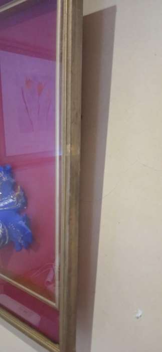 Vintage framed porcelain masks