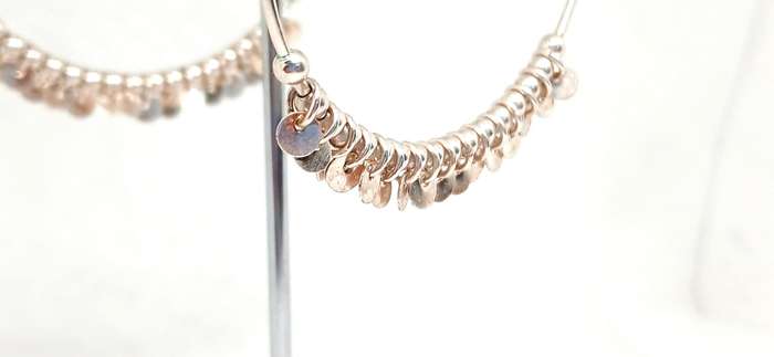 Sterling silver large hoop earrings